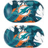 NFL Miami Dolphins Tropical Print Galaxy Buds Plus Skin