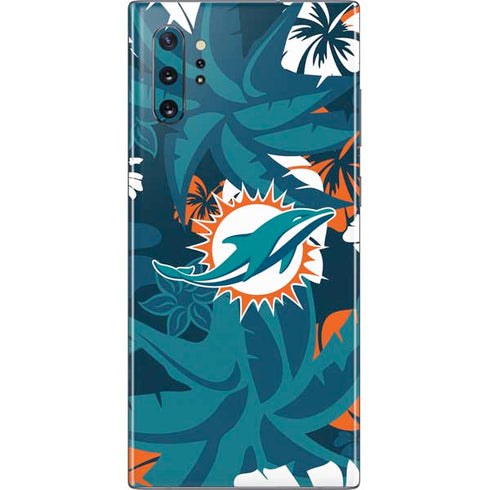 NFL Miami Dolphins Tropical Print Galaxy Note 10 Plus Skin
