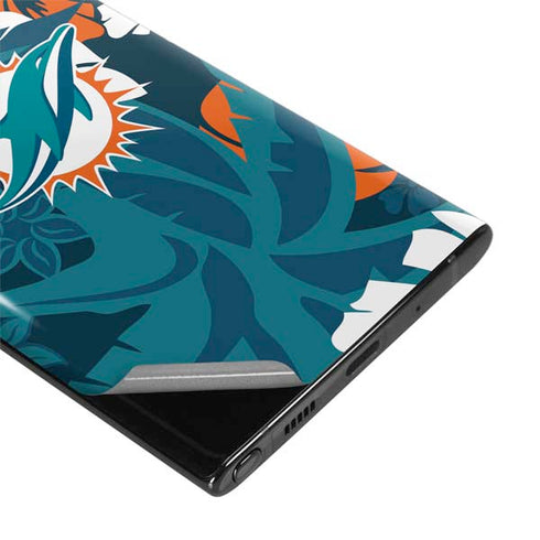 NFL Miami Dolphins Tropical Print Galaxy Note 10 Plus Skin