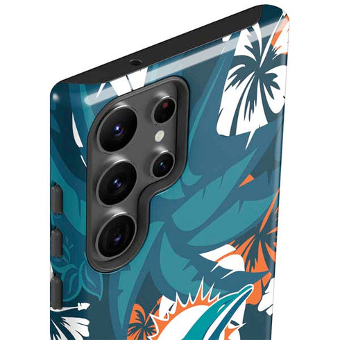 NFL Miami Dolphins Tropical Print Galaxy S23 Ultra Pro Case