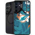 NFL Miami Dolphins Tropical Print Galaxy S25 Kickstand Case
