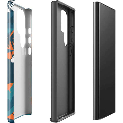 NFL Miami Dolphins Tropical Print Galaxy S25 Ultra Impact Case
