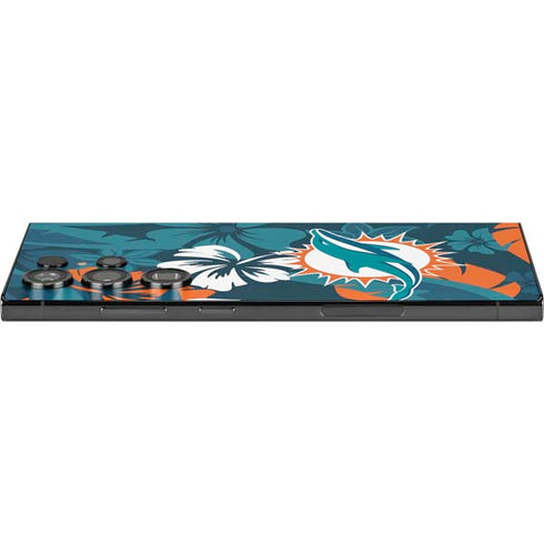 NFL Miami Dolphins Tropical Print Galaxy S24 Ultra Skin
