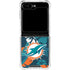 NFL Miami Dolphins Tropical Print Galaxy Z Flip6 Clear Case