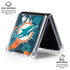 NFL Miami Dolphins Tropical Print Galaxy Z Flip6 Clear Case