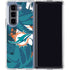 NFL Miami Dolphins Tropical Print Galaxy Z Fold5 5G Clear Case
