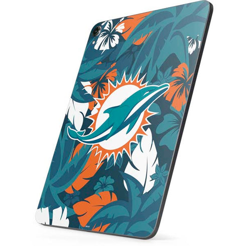 NFL Miami Dolphins Tropical Print Apple iPad Pro Skin