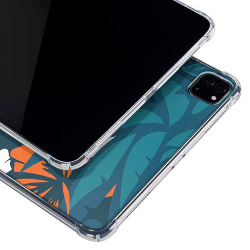 NFL Miami Dolphins Tropical Print iPad Pro 11in (2024) Clear Case
