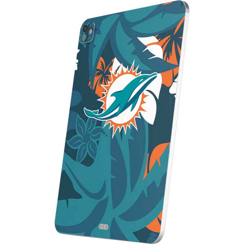 NFL Miami Dolphins Tropical Print iPad Pro 13in M4 (2024) Skin