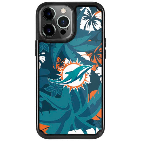 NFL Miami Dolphins Tropical Print iPhone Cases