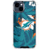 NFL Miami Dolphins Tropical Print iPhone 15 Clear Case