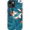 NFL Miami Dolphins Tropical Print iPhone 15 Impact Case