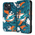 NFL Miami Dolphins Tropical Print iPhone 15 Plus Folio Case