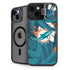 NFL Miami Dolphins Tropical Print iPhone 15 Plus Kickstand Case