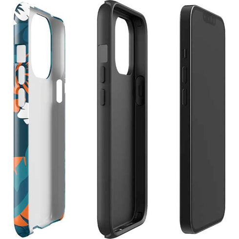 NFL Miami Dolphins Tropical Print iPhone 15 Pro Impact Case