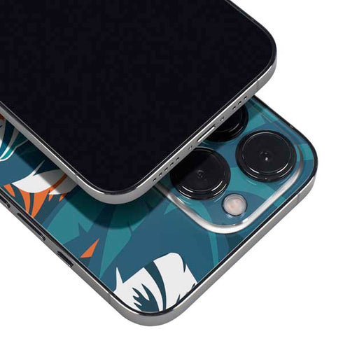 NFL Miami Dolphins Tropical Print iPhone 15 Pro Max Skin