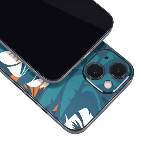 NFL Miami Dolphins Tropical Print iPhone 15 Skin