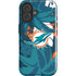 NFL Miami Dolphins Tropical Print iPhone 16 Plus Impact Case