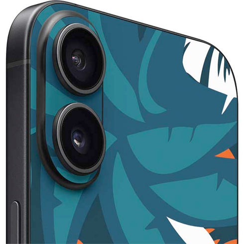 NFL Miami Dolphins Tropical Print iPhone 16 Plus Skin