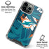 NFL Miami Dolphins Tropical Print iPhone 16 Pro Clear Case