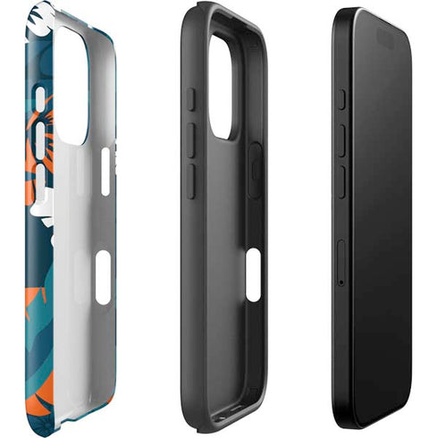 NFL Miami Dolphins Tropical Print iPhone 16 Pro Max Impact Case