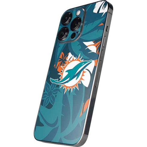 NFL Miami Dolphins Tropical Print iPhone 16 Pro Max Skin