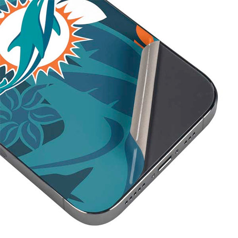 NFL Miami Dolphins Tropical Print iPhone 16 Pro Skin