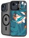 NFL Miami Dolphins Tropical Print iPhone 16e Kickstand Case