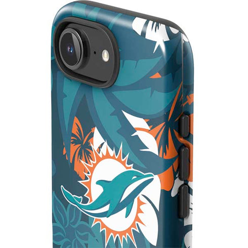 NFL Miami Dolphins Tropical Print iPhone 16e Impact Case