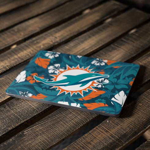 NFL Miami Dolphins Tropical Print Apple MacBook Air Skin
