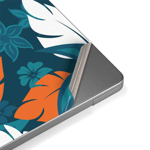 NFL Miami Dolphins Tropical Print Apple MacBook Pro 14-inch Skin