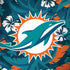 NFL Miami Dolphins Tropical Print MacBook Skins