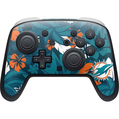NFL Miami Dolphins Tropical Print Nintendo Skins