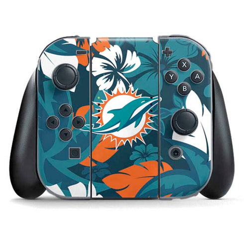 NFL Miami Dolphins Tropical Print Nintendo Skins