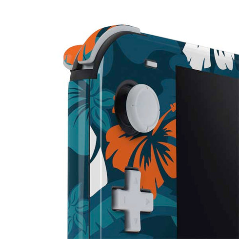 NFL Miami Dolphins Tropical Print Nintendo Switch Lite Skin