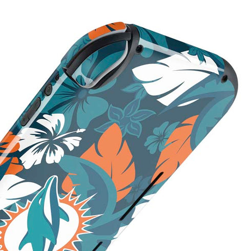 NFL Miami Dolphins Tropical Print Nintendo Switch Lite Skin