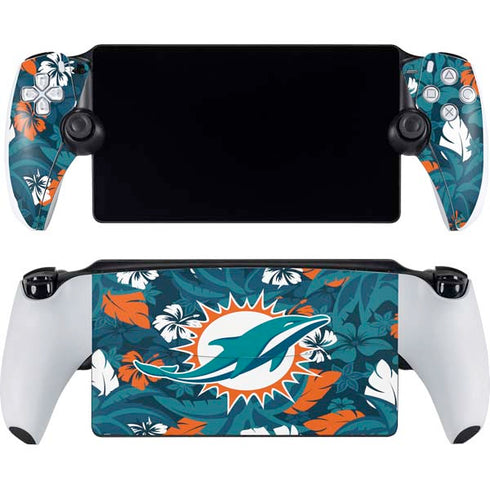 NFL Miami Dolphins Tropical Print PlayStation Portal Remote Player Skin
