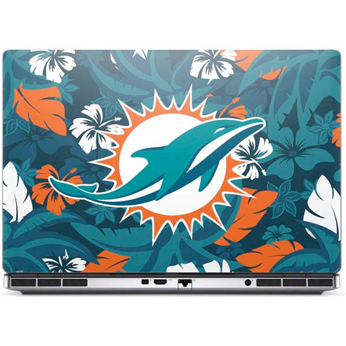 NFL Miami Dolphins Tropical Print Dell Precision Skin