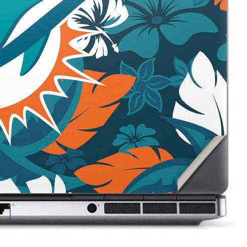 NFL Miami Dolphins Tropical Print Dell Precision Skin