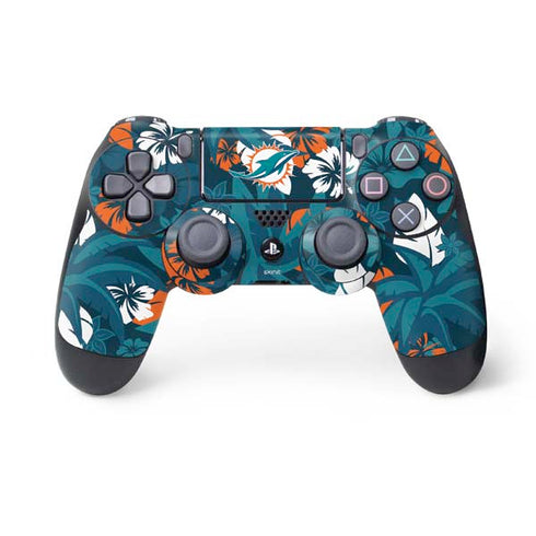 NFL Miami Dolphins Tropical Print PlayStation PS4 Skins