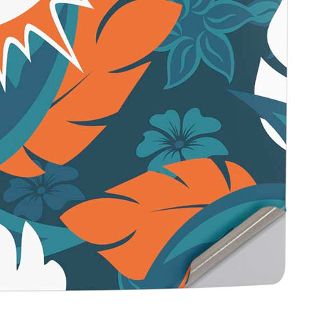 NFL Miami Dolphins Tropical Print PS5 Pro Disk Console Skin