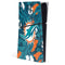 NFL Miami Dolphins Tropical Print PS5 Slim Digital Edition Console Skin
