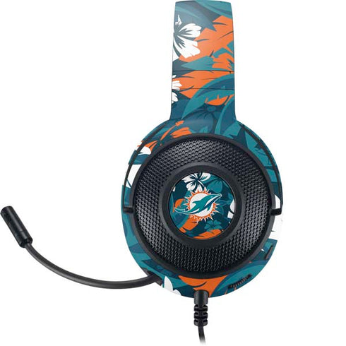 NFL Miami Dolphins Tropical Print Razer Kraken X Skin