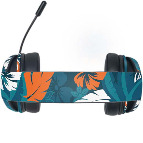 NFL Miami Dolphins Tropical Print Razer Kraken X Skin