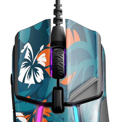 NFL Miami Dolphins Tropical Print SteelSeries Rival 600 Gaming Mouse Skin
