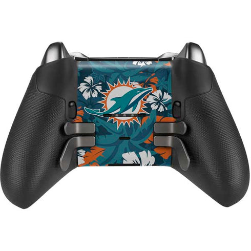 NFL Miami Dolphins Tropical Print Xbox Elite Wireless Controller Series 2 Skin