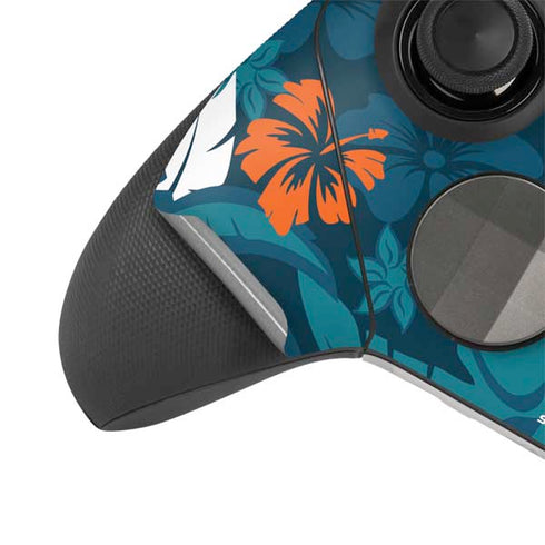 NFL Miami Dolphins Tropical Print Xbox Elite Wireless Controller Series 2 Skin