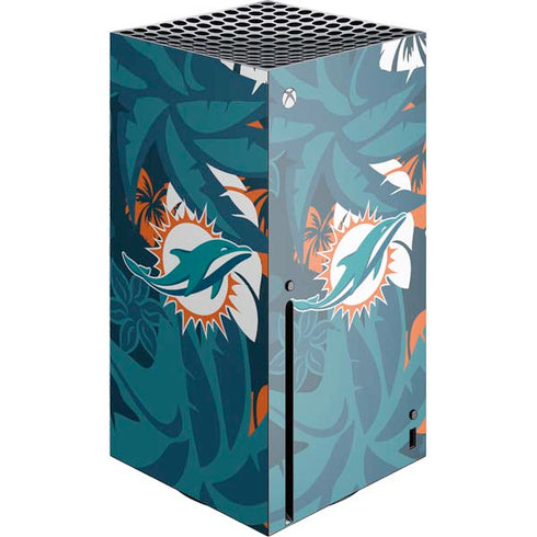 NFL Miami Dolphins Tropical Print Xbox Series X Skins