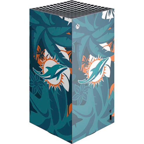 NFL Miami Dolphins Tropical Print XBox Series X Digital Edition Console Skin