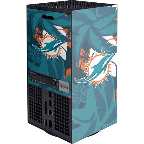 NFL Miami Dolphins Tropical Print XBox Series X Digital Edition Console Skin